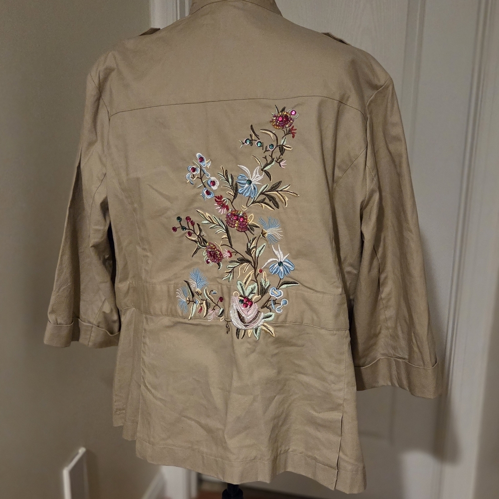 EUC NY Collection Woman Safari Style Jacket 3X